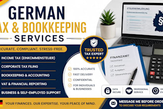 provide german tax filing, corporate tax, bookkeeping einkommensteuer service