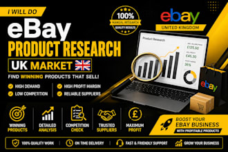do ebay product research for the UK market winning products