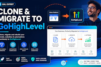 clone gohighlevel website, migrate ghl landing page and sales funnel