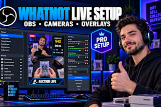 setup professional whatnot livestream with obs studio