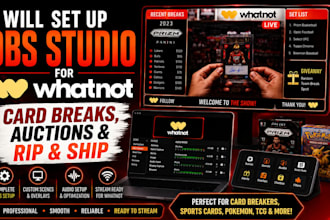 specialize on whatnot sports card break overlay design