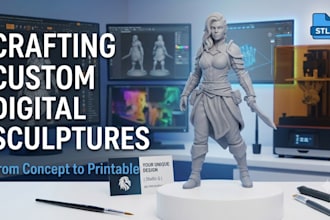 design digital sculptures and ready to print stl files for your project toys