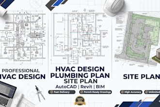 design hvac, plumbing site plan revit, autocad for work project