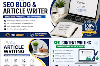 write SEO optimized blog posts and articles