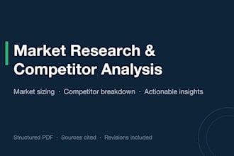 deliver a market research or competitor analysis report