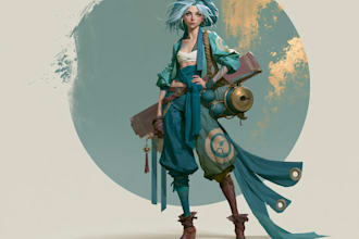 draw character illustration or concept art