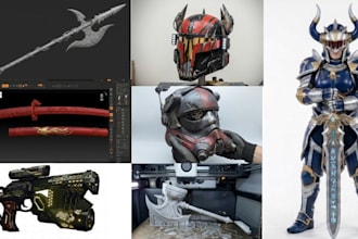 custom anime cosplay props 3d sword 3d weapon cosplay costume 3d armor stl