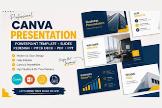 design canva presentation, powerpoint template, slides, redesign, pitch deck ppt