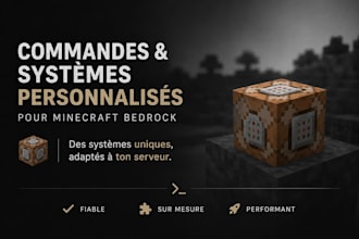 im going to develop custom minecraft commands and systems