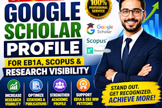 increase google scholar profile for eb1a, scopus and research visibility