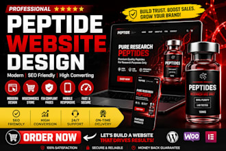 build biotech peptide website, supplement and research peptide store
