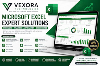 solve microsoft excel tasks, dashboards, formulas, vba and data analysis