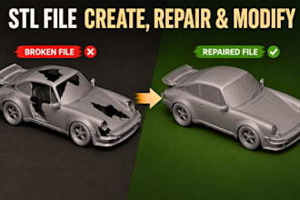 create, repair, or modify stl file for 3d printing