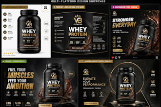 design product ads, social media posts, and banners, label designs