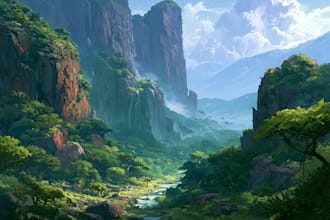 do stunning fantasy landscape