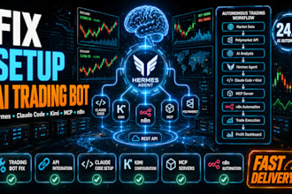 fix setup ai trading bot hermes agent claude code kimi mcp polymarket api n8n