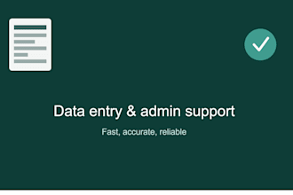 do accurate data entry and admin support tasks