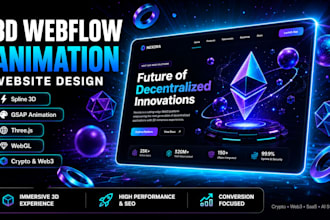 design 3d animated webflow website figma to webflow gsap animation webflow cms
