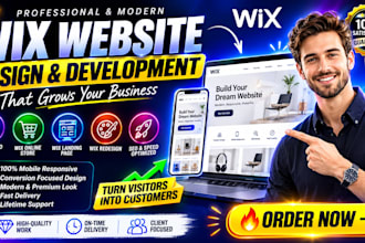 build your wix website development, create landing page and wix website design