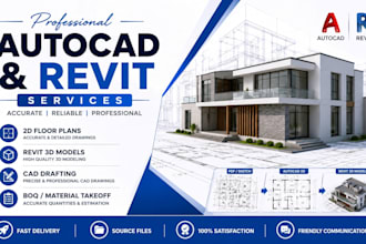 create autocad 2d floor plans and revit models