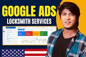 set up and optimize google ads campaign for locksmith services
