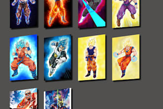 draw anime and manga style character art and illustrations