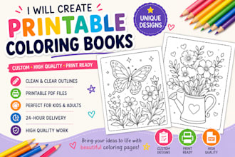 create printable coloring books in 24 hours