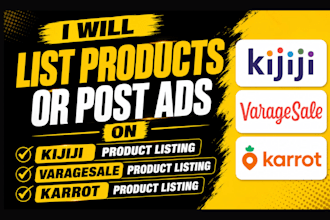 list products or post ads on kijiji varagesale listing karrot product listing