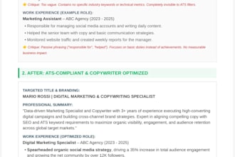 write, rewrite, and optimize your ats resume and CV