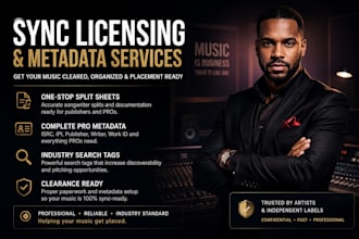 do music sync licensing optimization and track mastering for tv film