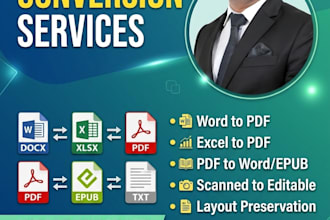convert PDF to word, excel, epub or word to PDF accurately