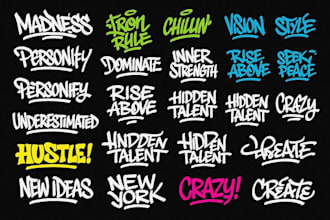 create a legible logo with a awesome graffiti tag style