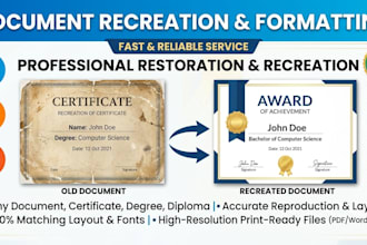 replicate any document, certificate, degree, ielts, school diploma, statemen