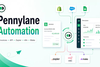automate pennylane invoices, pennylane api integration, zapier n8n make
