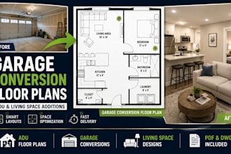design garage conversion floor plans for adu living space additions
