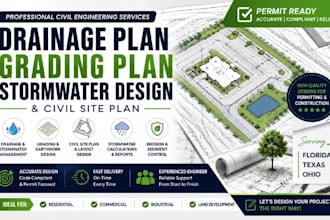 create drainage plans, grading plan stormwater design, florida, texas, ohio