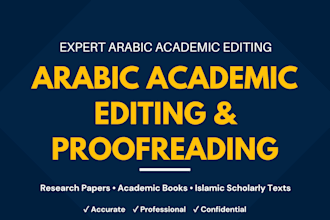 edit and proofread arabic academic texts