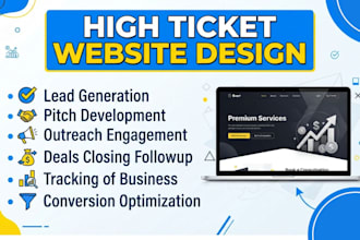 design high ticket wordpress website for lead generation conversion optimization