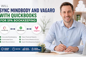 sync mindbody and vagaro with quickbooks for spa bookkeeping