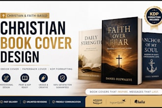 design christian book cover devotional prayer journal and KDP cover