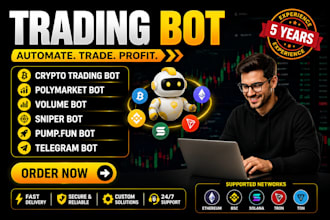 develop ai openclaw, polymarket bot, kalshi bot, crypto trading bot, volume bot