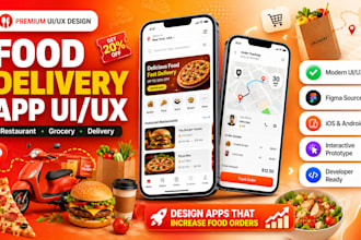 design premium food delivery restaurant mobile app UI UX in figma