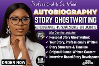 be your autobiography ebook ghostwriter and personal life story, memoir writer