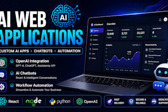build a custom ai web app with chatbot and automation