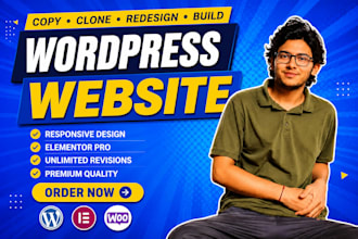 copy, clone, duplicate, redesign, or recreate any website into wordpress