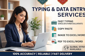 do professional data entry and fast english hindi gujrati typing work