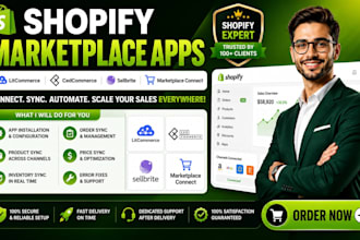setup shopify marketplace apps litcommerce cedcommerce sellbrite marketplace con