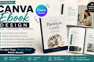 design canva ebook editable canva ebook lead magnet, workbook ebook design
