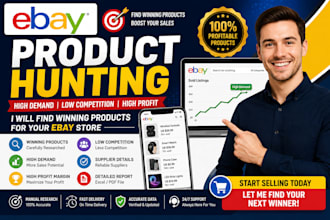 hunt winning ebay products with high demand and profit margin