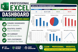 create professional microsoft excel dashboard and report